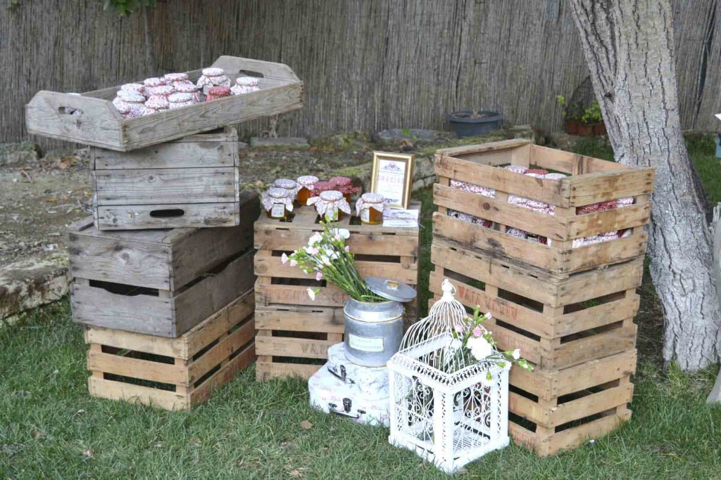 Como decorar una boda vintage con cajas