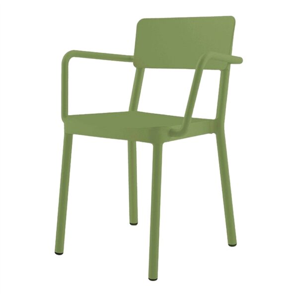 SILLA DE EXTERIOR LISBOA CON BRAZOS verde