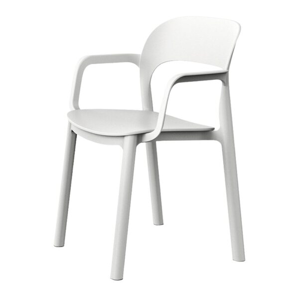 SILLA DE EXTERIOR ONA CON BRAZOS blanca