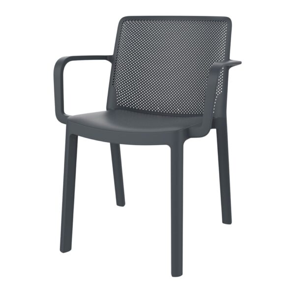 SILLA DE EXTERIOR FRESH BRAZOS GRIS