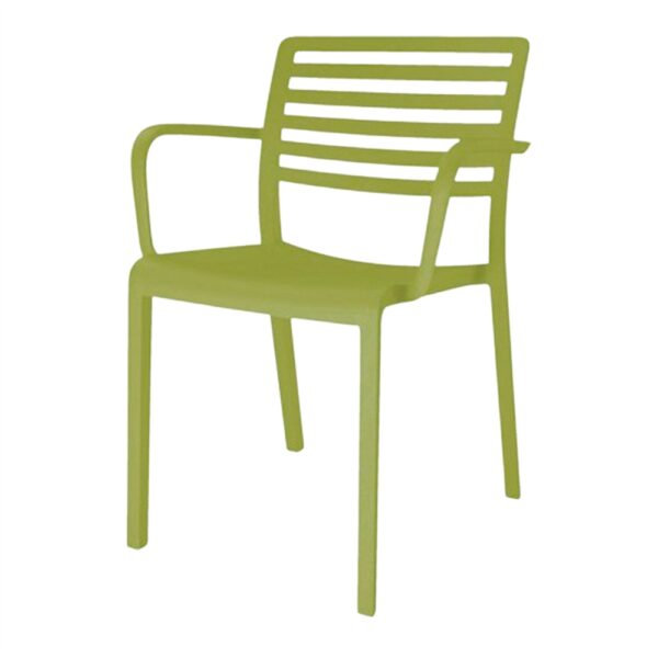 SILLA DE EXTERIOR LAMA BRAZOS verde