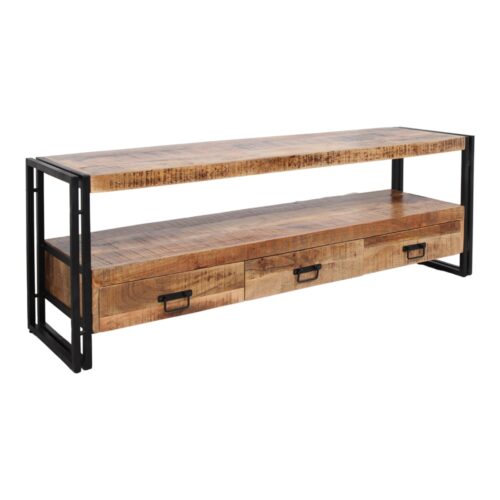 MUEBLE DE TV EN MADERA Y METAL NEPTUNO estilo industrial. Encuéntralo en MisterWils. Más de 6000m² de exposición y almacén. 2
