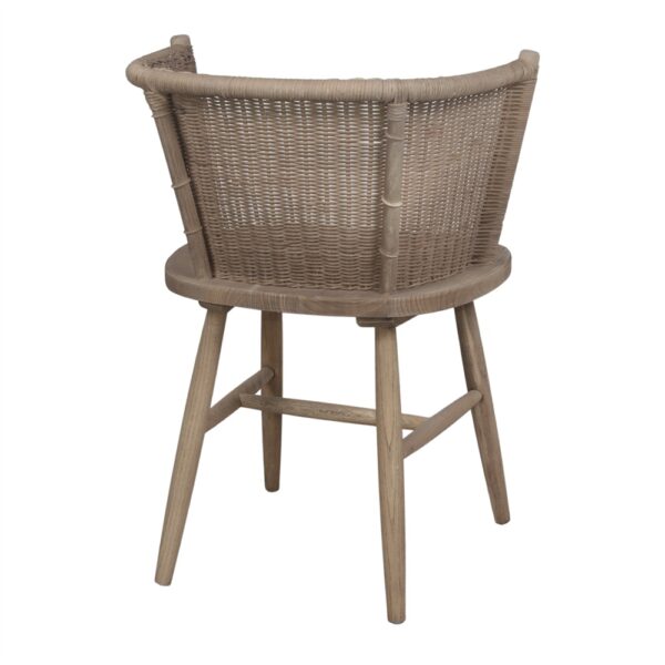 SILLA DE RATTAN YOTAM de estilo windsor ercol fabricada en madera y rattan trenzado. 4