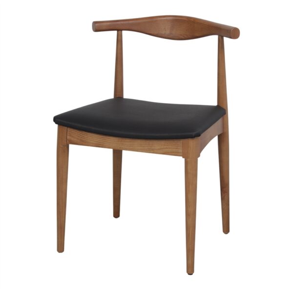 SILLA DE MADERA RANGER negra 3/4