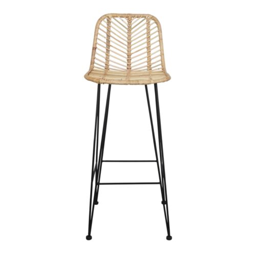 TABURETE ALTO DE RATTAN MEDEA estilo Nórdico. Encuéntralo en MisterWils. Más de 6000m² de exposición y almacén.2