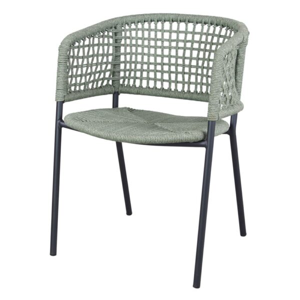 SILLA DE CUERDA Y METAL COLISEO - Verde 3/4