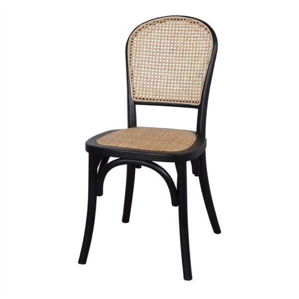 SILLA DE MADERA VIVENDI negra 3/4