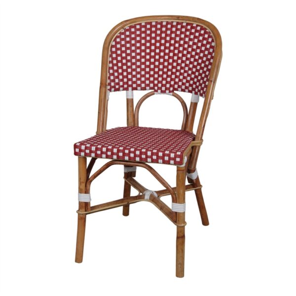 SILLA DE RATTÁN MATIGNON rojo 3/4