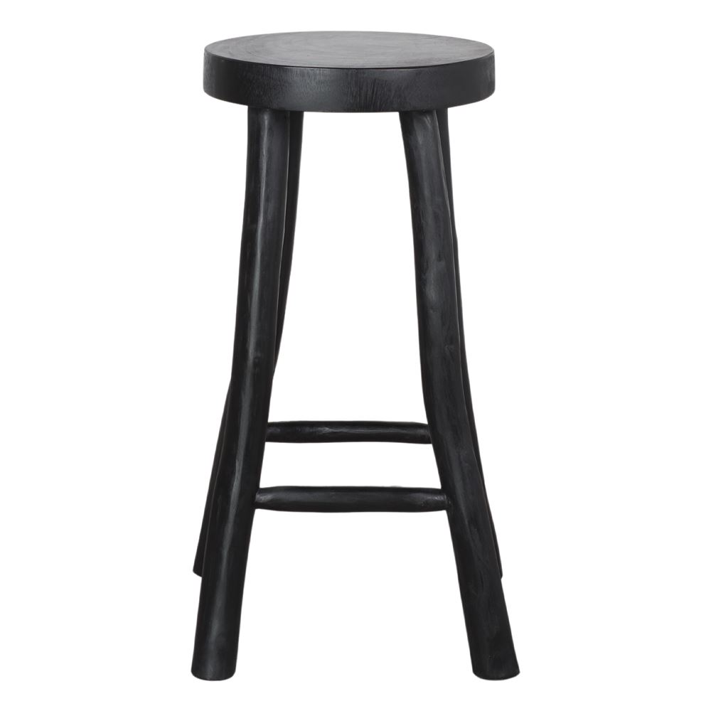TABURETE ALTO MADERA DRIFT estilo Rústico negro 2