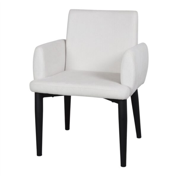 SILLA TAPIZADA MACK blanco 3/4