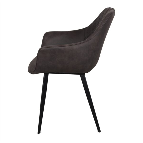 SILLA TAPIZADA ALBERT gris lateral