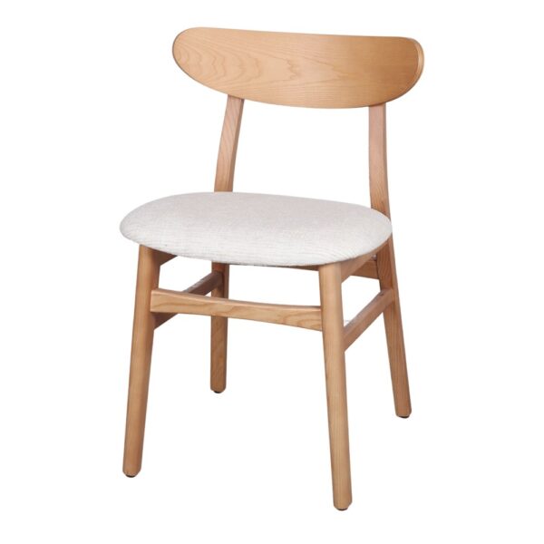 SILLA DE MADERA MURIEL, estilo Nórdico sahara 3/4