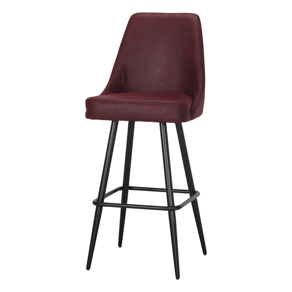 TABURETE ALTO TAPIZADO ROCKADE burdeos 1