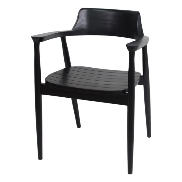 SILLA DE MADERA SAGGI estilo Contemporáneo. negro 1