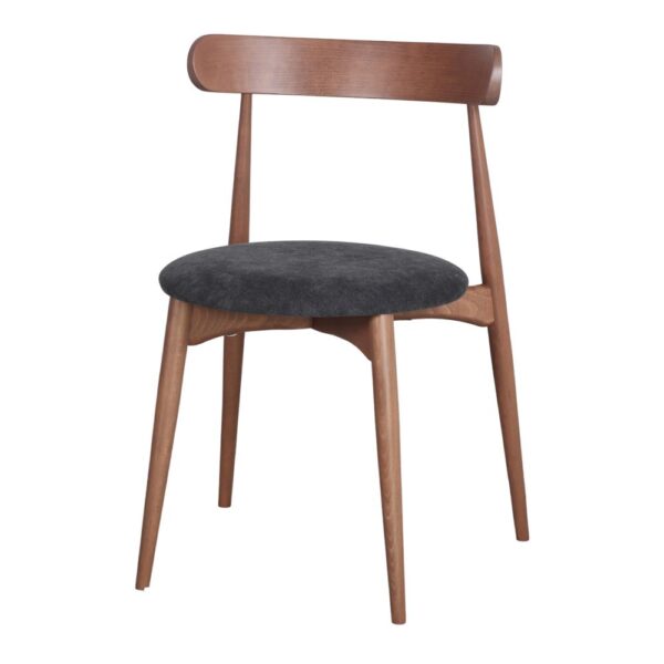 SILLA DE MADERA BOHEMIAN estilo Mid Century. negro 1