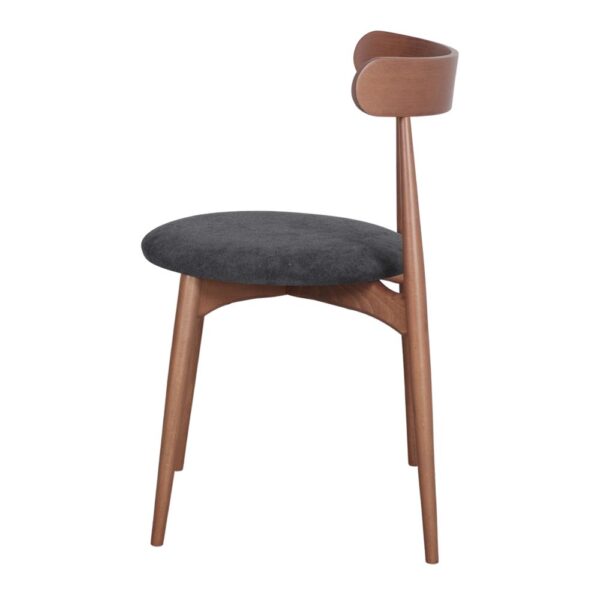 SILLA DE MADERA BOHEMIAN estilo Mid Century. negro 3