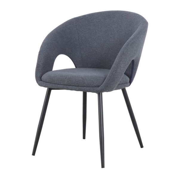 SILLA TAPIZADA GEMINI estilo Contemporáneo. azul 1