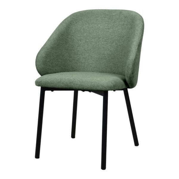 SILLA TAPIZADA SHINTO de estilo Contemporáneo. verde 3/4