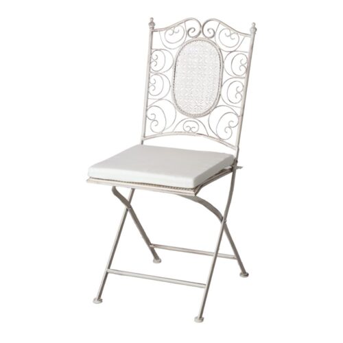 SILLA DE METAL MIRANDA plegable, de estilo vintage 1