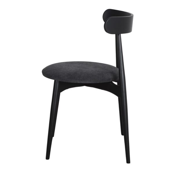 SILLA DE MADERA ESLAVA estilo Mid Century. negro 3