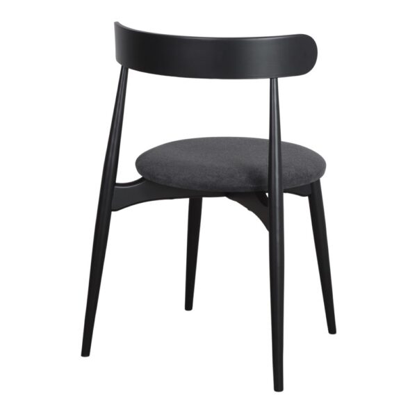 SILLA DE MADERA ESLAVA estilo Mid Century. negro 4