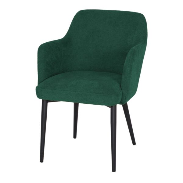 SILLA TAPIZADA SALMA estilo contemporáneo. verde