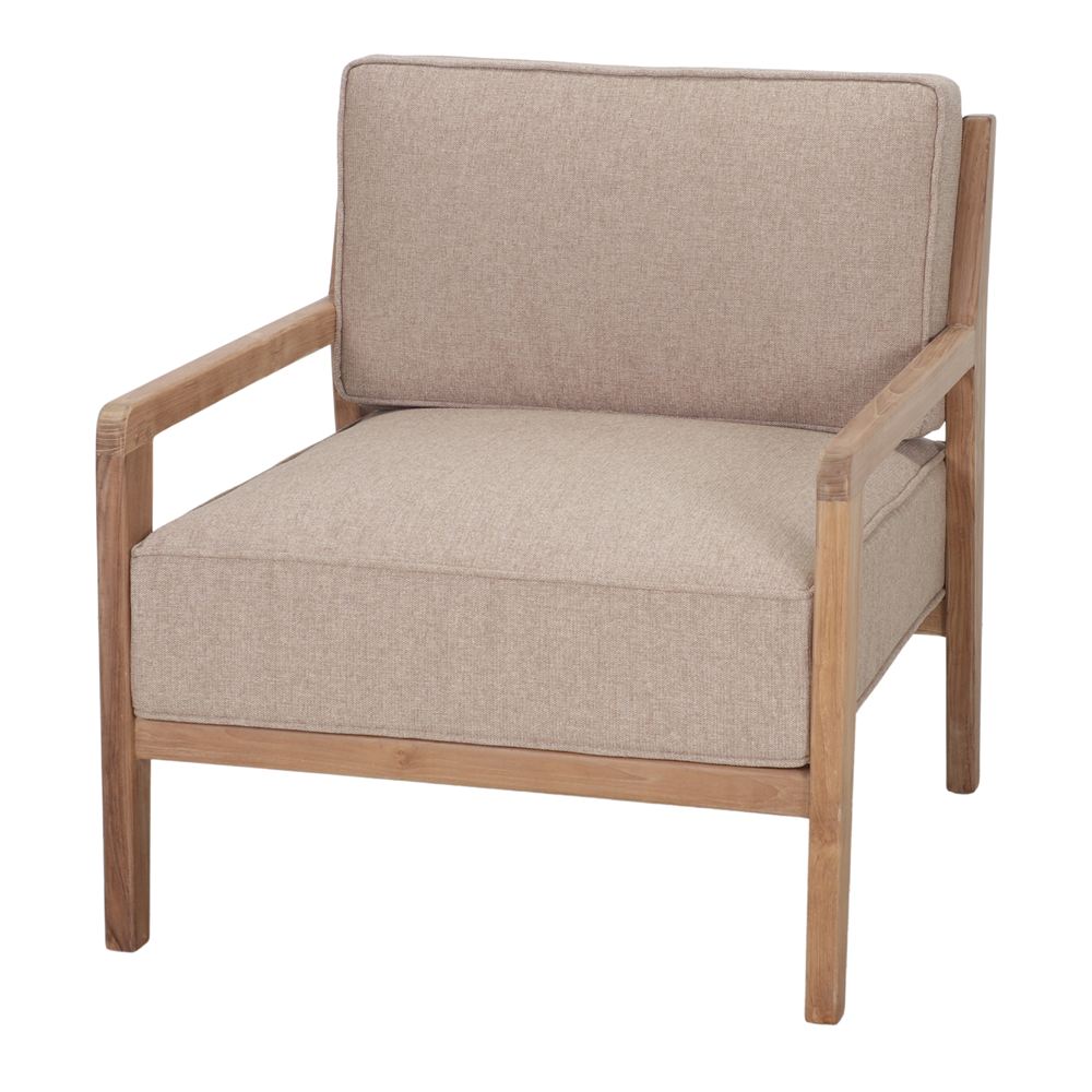 SILLÓN DE MADERA CON COJINES SWAM estilo Nórdico. 1