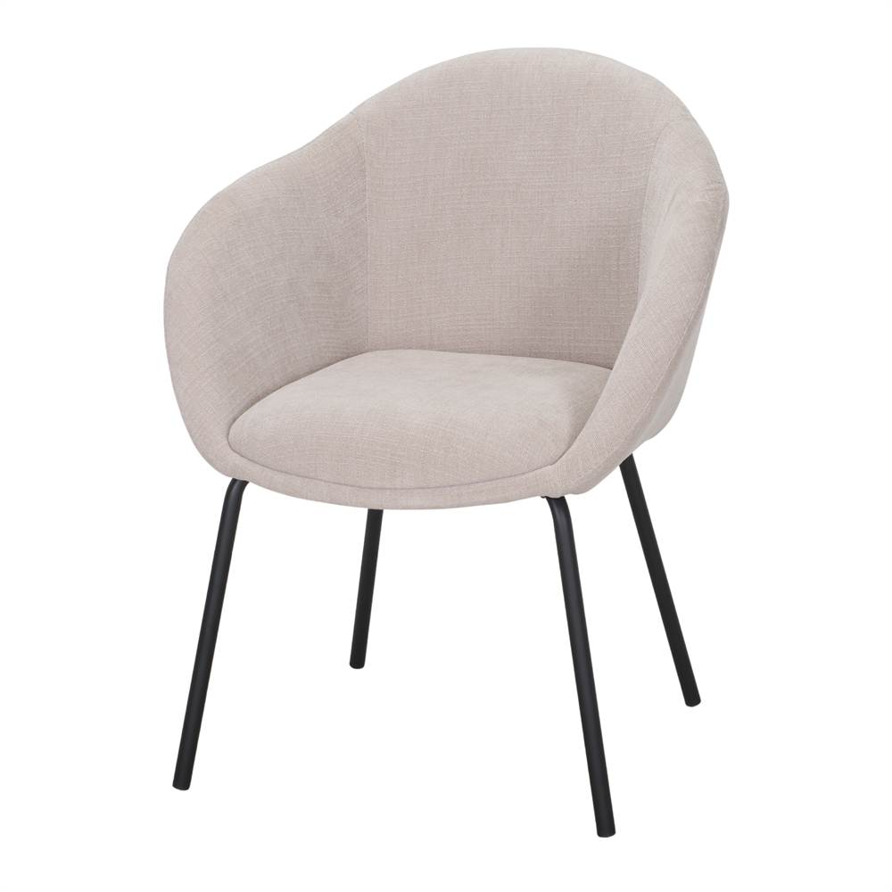 SILLA TAPIZADA MARVIN de estilo Contemporáneo. marfil 1
